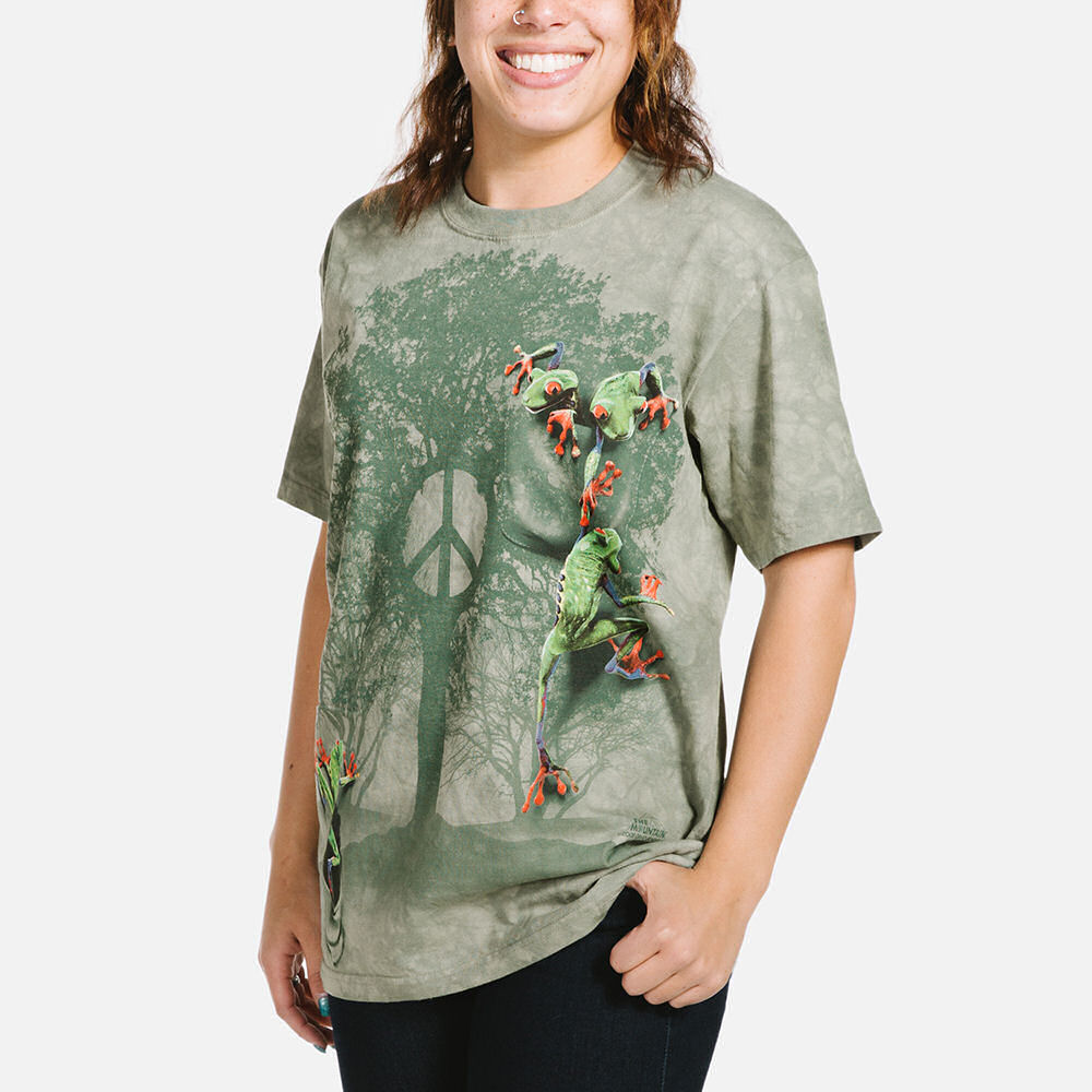 frog button down shirt