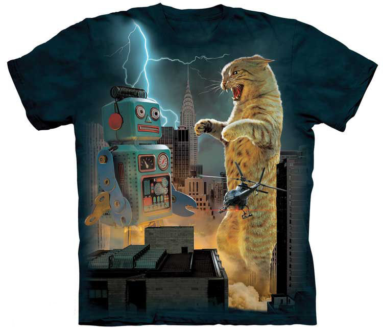 Catzilla vs Robot Shirt