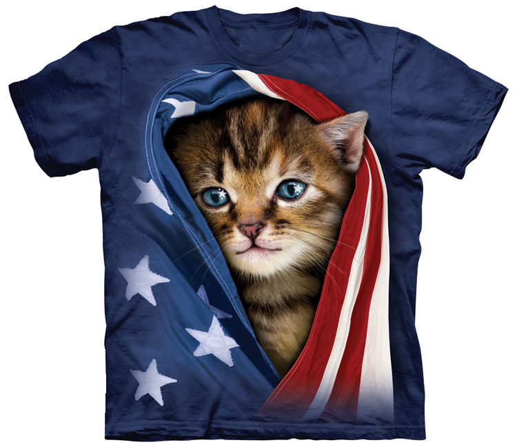 Patriotic Flag Kitten shirt
