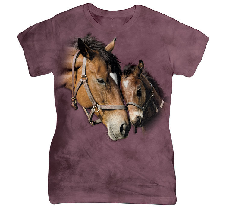 Two Hearts Horse Ladies Tee Shirt