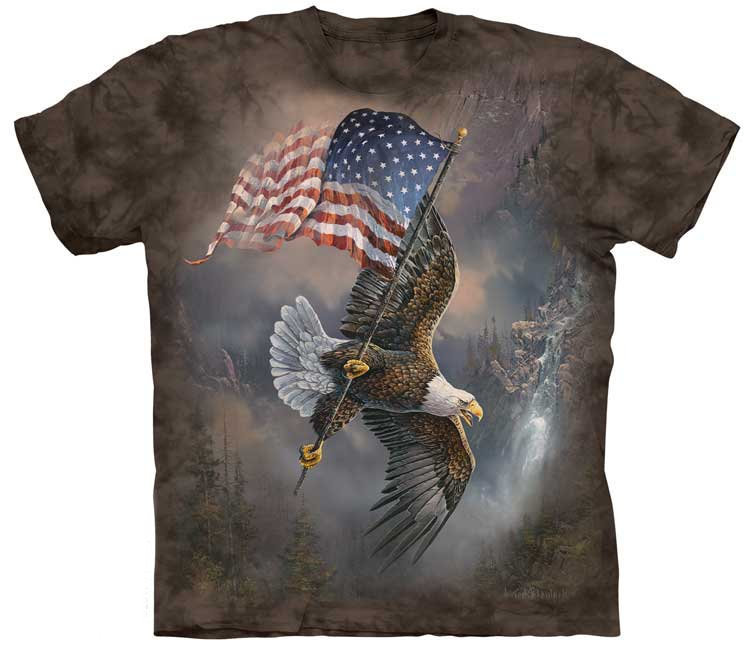 American Flag Bearing Eagle Shirt
