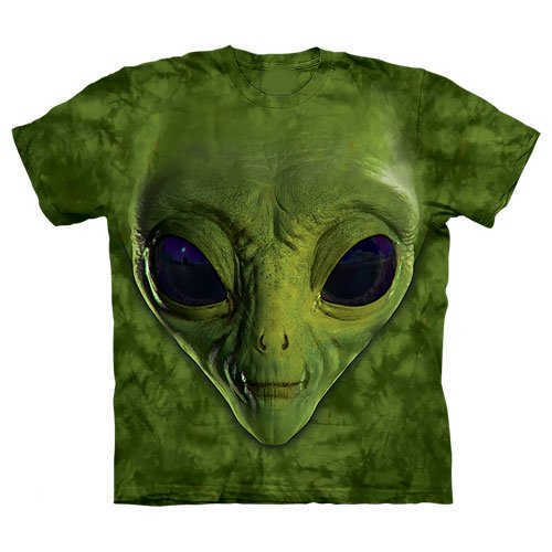 green alien shirt