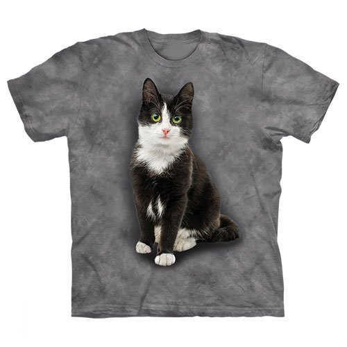black and white cat shirt
