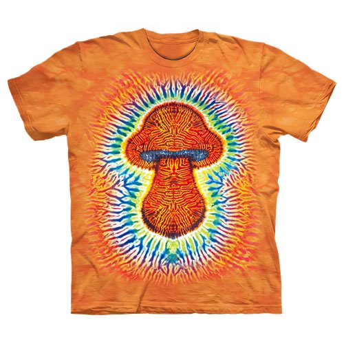 tie dye mushroom shirt